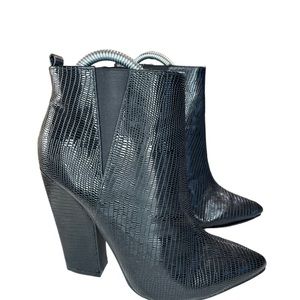SoMe Black Mila Heels booties womens shoes size 8 like new preowned